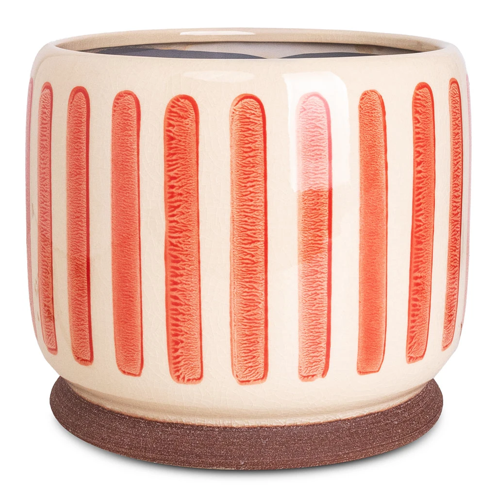 Stripe Plant Pot - Red 3 Stripe Plant Pot - Red