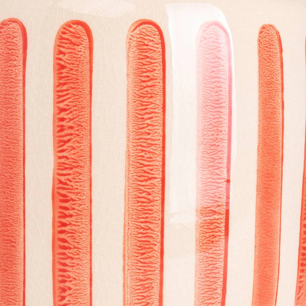 Stripe Plant Pot - Red 10 Stripe Plant Pot - Red - Image 8