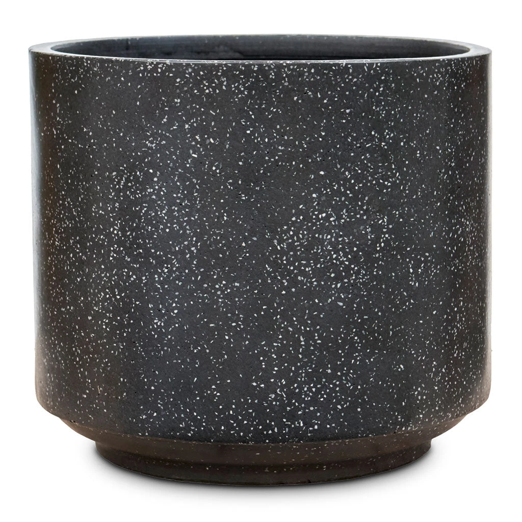 Terrazzo Cylinder Planter - Black 6 Terrazzo Cylinder Planter - Black - Image 4