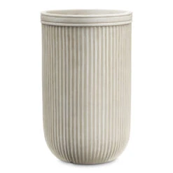 Vertical Rib Tall Planter - Beige 7 Vertical Rib Tall Planter - Beige -Plant Promotion Store Vertical Rib Tall Planter Beige 30x47cm