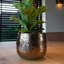 Yvette Plant Pot - Gold 19 Yvette Plant Pot - Gold -Plant Promotion Store Yvette gold 05